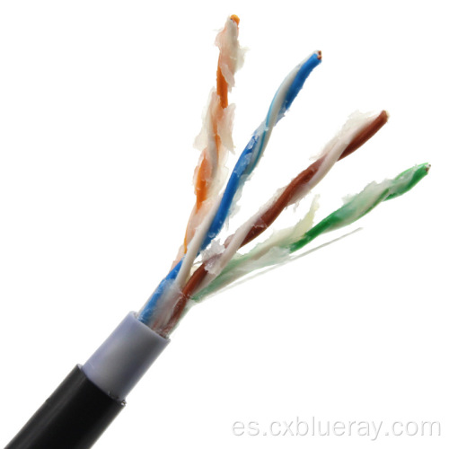 Cable Cat6 Jelly Inside para Lan subterránea impermeable al aire libre Cable Gel engrasado o gelatina UTP Cat6 F/UTP Cat6